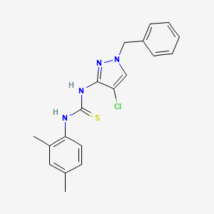 molecular formula C19H19ClN4S B4710022 N-(1-benzyl-4-chloro-1H-pyrazol-3-yl)-N'-(2,4-dimethylphenyl)thiourea 