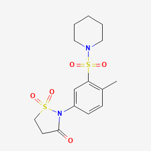 2-[4-methyl-3-(1-piperidinylsulfonyl)phenyl]-3-isothiazolidinone 1,1-dioxide