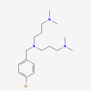 molecular formula C17H30BrN3 B4710039 N'-[(4-bromophenyl)methyl]-N'-[3-(dimethylamino)propyl]-N,N-dimethylpropane-1,3-diamine 