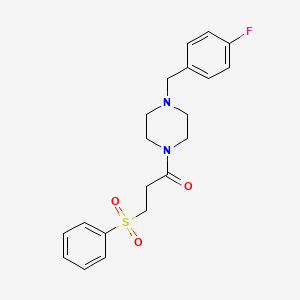 1-(4-fluorobenzyl)-4-[3-(phenylsulfonyl)propanoyl]piperazine