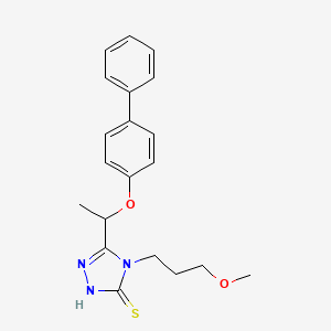 5-[1-(biphenyl-4-yloxy)ethyl]-4-(3-methoxypropyl)-4H-1,2,4-triazole-3-thiol