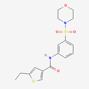 molecular formula C17H20N2O4S2 B4710063 5-ETHYL-N-[3-(MORPHOLINE-4-SULFONYL)PHENYL]THIOPHENE-3-CARBOXAMIDE 