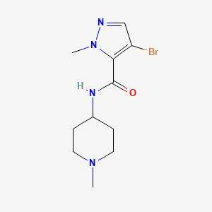 molecular formula C11H17BrN4O B4710069 4-bromo-1-methyl-N-(1-methyl-4-piperidinyl)-1H-pyrazole-5-carboxamide 