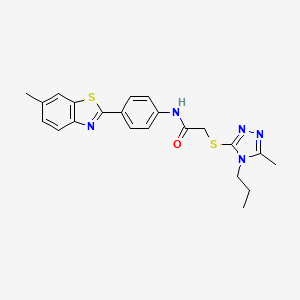 N-[4-(6-methyl-1,3-benzothiazol-2-yl)phenyl]-2-[(5-methyl-4-propyl-4H-1,2,4-triazol-3-yl)sulfanyl]acetamide