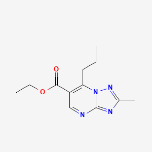 molecular formula C12H16N4O2 B4710123 ethyl 2-methyl-7-propyl[1,2,4]triazolo[1,5-a]pyrimidine-6-carboxylate 