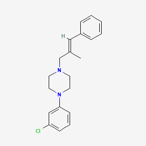 molecular formula C20H23ClN2 B4710129 1-(3-chlorophenyl)-4-(2-methyl-3-phenyl-2-propen-1-yl)piperazine 