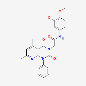 N-(3,4-dimethoxyphenyl)-2-(5,7-dimethyl-2,4-dioxo-1-phenyl-1,4-dihydropyrido[2,3-d]pyrimidin-3(2H)-yl)acetamide