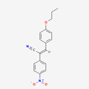 molecular formula C18H16N2O3 B4710139 (Z)-2-(4-nitrophenyl)-3-(4-propoxyphenyl)prop-2-enenitrile 