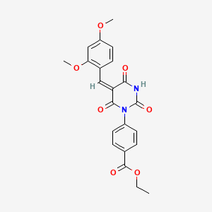 ethyl 4-[5-(2,4-dimethoxybenzylidene)-2,4,6-trioxotetrahydro-1(2H)-pyrimidinyl]benzoate