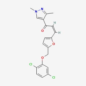 (Z)-3-{5-[(2,5-DICHLOROPHENOXY)METHYL]-2-FURYL}-1-(1,3-DIMETHYL-1H-PYRAZOL-4-YL)-2-PROPEN-1-ONE