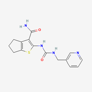 2-({[(3-pyridinylmethyl)amino]carbonyl}amino)-5,6-dihydro-4H-cyclopenta[b]thiophene-3-carboxamide