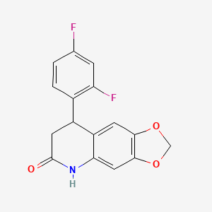 molecular formula C16H11F2NO3 B4710160 8-(2,4-difluorophenyl)-7,8-dihydro[1,3]dioxolo[4,5-g]quinolin-6(5H)-one 