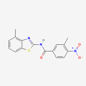 3-methyl-N-(4-methyl-1,3-benzothiazol-2-yl)-4-nitrobenzamide