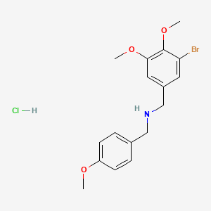 molecular formula C17H21BrClNO3 B4710191 (3-bromo-4,5-dimethoxybenzyl)(4-methoxybenzyl)amine hydrochloride 