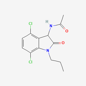 molecular formula C13H14Cl2N2O2 B4710203 N-(4,7-dichloro-2-oxo-1-propyl-2,3-dihydro-1H-indol-3-yl)acetamide 