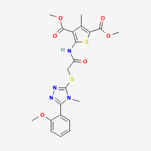 dimethyl 5-[({[5-(2-methoxyphenyl)-4-methyl-4H-1,2,4-triazol-3-yl]thio}acetyl)amino]-3-methyl-2,4-thiophenedicarboxylate