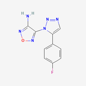 4-[5-(4-fluorophenyl)-1H-1,2,3-triazol-1-yl]-1,2,5-oxadiazol-3-amine