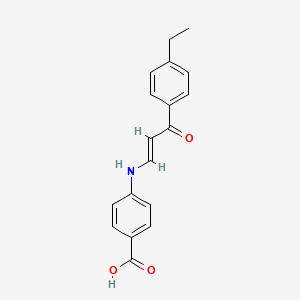 4-[[(E)-3-(4-ethylphenyl)-3-oxoprop-1-enyl]amino]benzoic acid