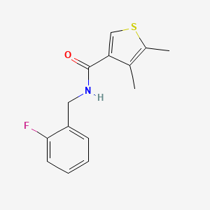 molecular formula C14H14FNOS B4710265 N-(2-fluorobenzyl)-4,5-dimethyl-3-thiophenecarboxamide 