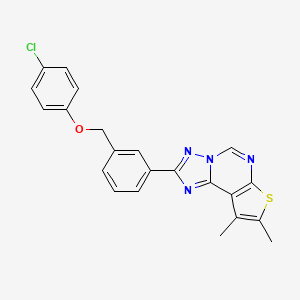 2-{3-[(4-chlorophenoxy)methyl]phenyl}-8,9-dimethylthieno[3,2-e][1,2,4]triazolo[1,5-c]pyrimidine