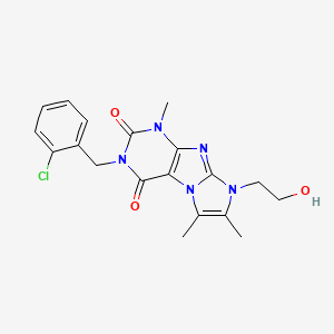 3-(2-chlorobenzyl)-8-(2-hydroxyethyl)-1,6,7-trimethyl-1H-imidazo[2,1-f]purine-2,4(3H,8H)-dione