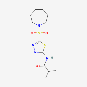 N-[5-(1-azepanylsulfonyl)-1,3,4-thiadiazol-2-yl]-2-methylpropanamide