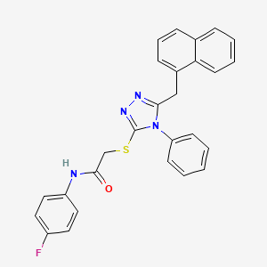 N-(4-fluorophenyl)-2-{[5-(1-naphthylmethyl)-4-phenyl-4H-1,2,4-triazol-3-yl]thio}acetamide