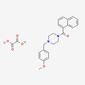 [4-[(4-Methoxyphenyl)methyl]piperazin-1-yl]-naphthalen-1-ylmethanone;oxalic acid