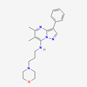 5,6-dimethyl-N-[3-(morpholin-4-yl)propyl]-3-phenylpyrazolo[1,5-a]pyrimidin-7-amine