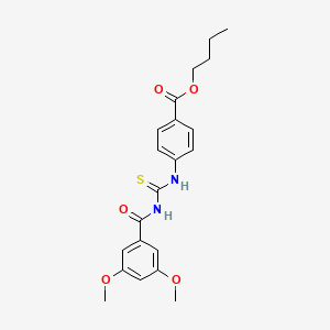 butyl 4-({[(3,5-dimethoxybenzoyl)amino]carbonothioyl}amino)benzoate