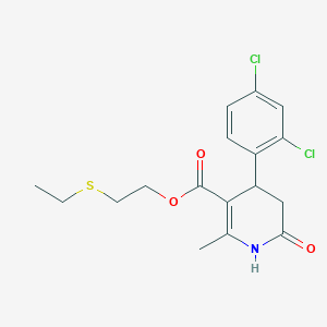 2-(ethylthio)ethyl 4-(2,4-dichlorophenyl)-2-methyl-6-oxo-1,4,5,6-tetrahydro-3-pyridinecarboxylate