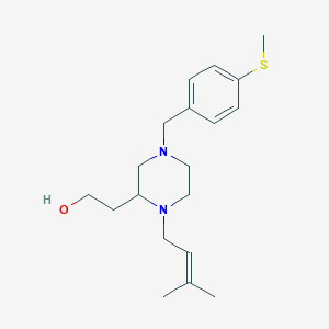 2-{1-(3-methyl-2-buten-1-yl)-4-[4-(methylthio)benzyl]-2-piperazinyl}ethanol