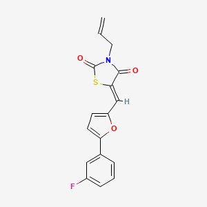 3-allyl-5-{[5-(3-fluorophenyl)-2-furyl]methylene}-1,3-thiazolidine-2,4-dione