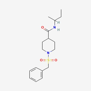 molecular formula C17H26N2O3S B4710422 1-(benzylsulfonyl)-N-(sec-butyl)-4-piperidinecarboxamide 