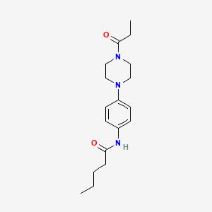 N-[4-(4-propionyl-1-piperazinyl)phenyl]pentanamide