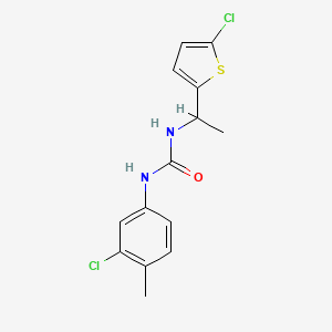 1-(3-Chloro-4-methylphenyl)-3-[1-(5-chlorothiophen-2-yl)ethyl]urea