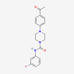 4-(4-acetylphenyl)-N-(3-fluorophenyl)-1-piperazinecarboxamide