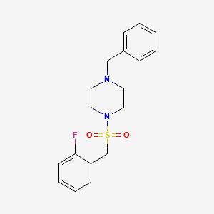 1-BENZYL-4-[(2-FLUOROPHENYL)METHANESULFONYL]PIPERAZINE