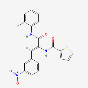 molecular formula C21H17N3O4S B4710555 N-[1-{[(2-methylphenyl)amino]carbonyl}-2-(3-nitrophenyl)vinyl]-2-thiophenecarboxamide 