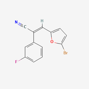 (2E)-3-(5-bromofuran-2-yl)-2-(3-fluorophenyl)prop-2-enenitrile