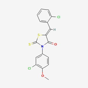 molecular formula C17H11Cl2NO2S2 B4710559 5-(2-chlorobenzylidene)-3-(3-chloro-4-methoxyphenyl)-2-thioxo-1,3-thiazolidin-4-one 