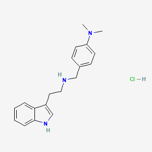 4-[[2-(1H-indol-3-yl)ethylamino]methyl]-N,N-dimethylaniline;hydrochloride