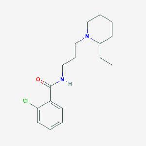 molecular formula C17H25ClN2O B4710577 2-chloro-N-[3-(2-ethylpiperidin-1-yl)propyl]benzamide 