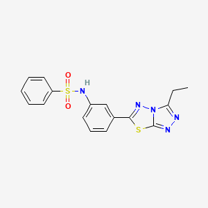 N-[3-(3-ethyl[1,2,4]triazolo[3,4-b][1,3,4]thiadiazol-6-yl)phenyl]benzenesulfonamide