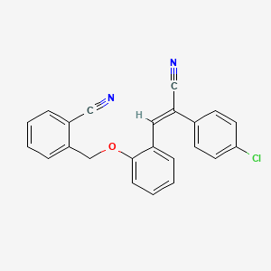 molecular formula C23H15ClN2O B4710618 2-({2-[2-(4-chlorophenyl)-2-cyanovinyl]phenoxy}methyl)benzonitrile 