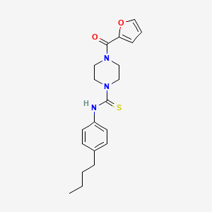 molecular formula C20H25N3O2S B4710633 N-(4-butylphenyl)-4-(2-furoyl)-1-piperazinecarbothioamide 