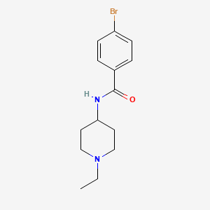 molecular formula C14H19BrN2O B4710643 4-bromo-N-(1-ethyl-4-piperidinyl)benzamide 