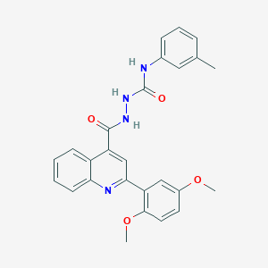 2-{[2-(2,5-dimethoxyphenyl)-4-quinolinyl]carbonyl}-N-(3-methylphenyl)hydrazinecarboxamide