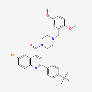 6-bromo-2-(4-tert-butylphenyl)-4-{[4-(2,5-dimethoxybenzyl)-1-piperazinyl]carbonyl}quinoline