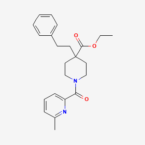 ethyl 1-[(6-methyl-2-pyridinyl)carbonyl]-4-(2-phenylethyl)-4-piperidinecarboxylate